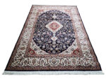 Persian Machine-Made Navy Kashan Carpet – 290x200cm - Image 3