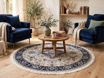 Persian Beige round Carpet