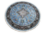 Persian Blue Heriz (Heris) Design Round Machine Made Carpet – 200 x 200 cm - Image 3