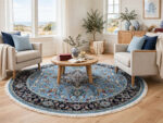 Blue Persian Round Carpet