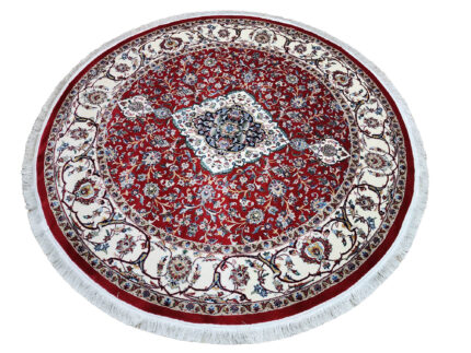 Red Kashan Round Carpet