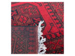 Fine Red Afghan Elephant foot design Handmade Carpet - 288 x 81 cm - Image 5