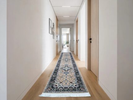 beige persian runner