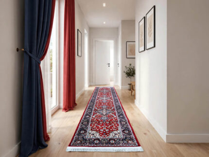 Red Persian Heriz Runner Carpet