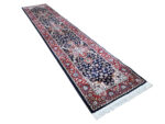 Fine Persian Navy Heris Design Runner Carpet  400x80cm - Image 4
