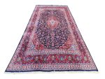 4x3m Navy Persian Hand-knotted Kashan Carpet 380 X 296 cm