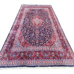 4x3m Navy Persian Hand-knotted Kashan Carpet 380 X 296 cm
