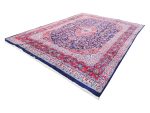 4x3m Navy Persian Hand-knotted Kashan Carpet 380 X 296 cm - Image 4