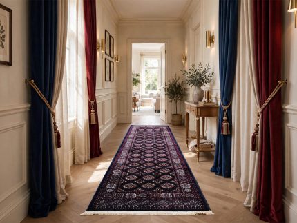 navy runner carpet