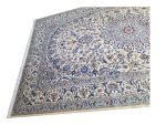 Beautiful Pre-loved Hand-knotted Woolen Nain Carpet - 412 X 293 cm - Image 4
