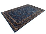 Turkish Persian Design Carpet 400x300cm - Blue Beige Living Room Rug - Image 4