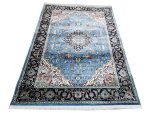 Fine Persian Machine-Made Blue Heriz Carpet – 225x160cm - Image 3