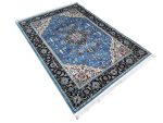 Fine Persian Machine-Made Blue Heriz Carpet – 225x160cm - Image 4