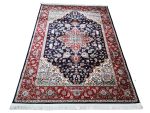 Beautiful Persian Machine-Made Navy Heriz Carpet – 225x160cm - Image 3