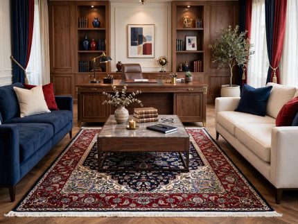 Navy Heriz Carpet