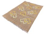 Rare Piece Modern Kilim Handmade Wool Rug 204x149cm - Image 3