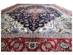 Extra Large Persian Machine-Made Navy Heriz Carpet – 400x300cm - Image 6