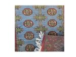 Beautiful Blue Hand-knotted Afghan Kunduz Wool Runner 397 x 80  cm - Image 5