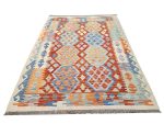 Gorgeous Afghan Wool Kilim – Handwoven Rug 202 x 152 CM - Image 3