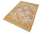 Stunning Afghan Handwoven Kilim – Wool Rug 193 x 149 CM - Image 4