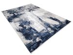 Turkish Navy Blue & Grey Abstract Machine Made Carpet 340x240cm - Image 4