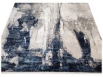 Turkish Navy Blue & Grey Abstract Machine Made Carpet 340x240cm - Image 5