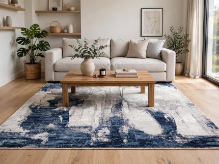 Modern Grey navy Carpet