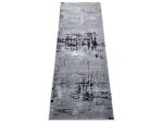 Modern Turkish Grey Abstract Machine Made Runner Rug 200x80cm - Image 3