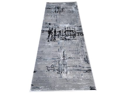 2 Metre Modern Grey Runner Carpet