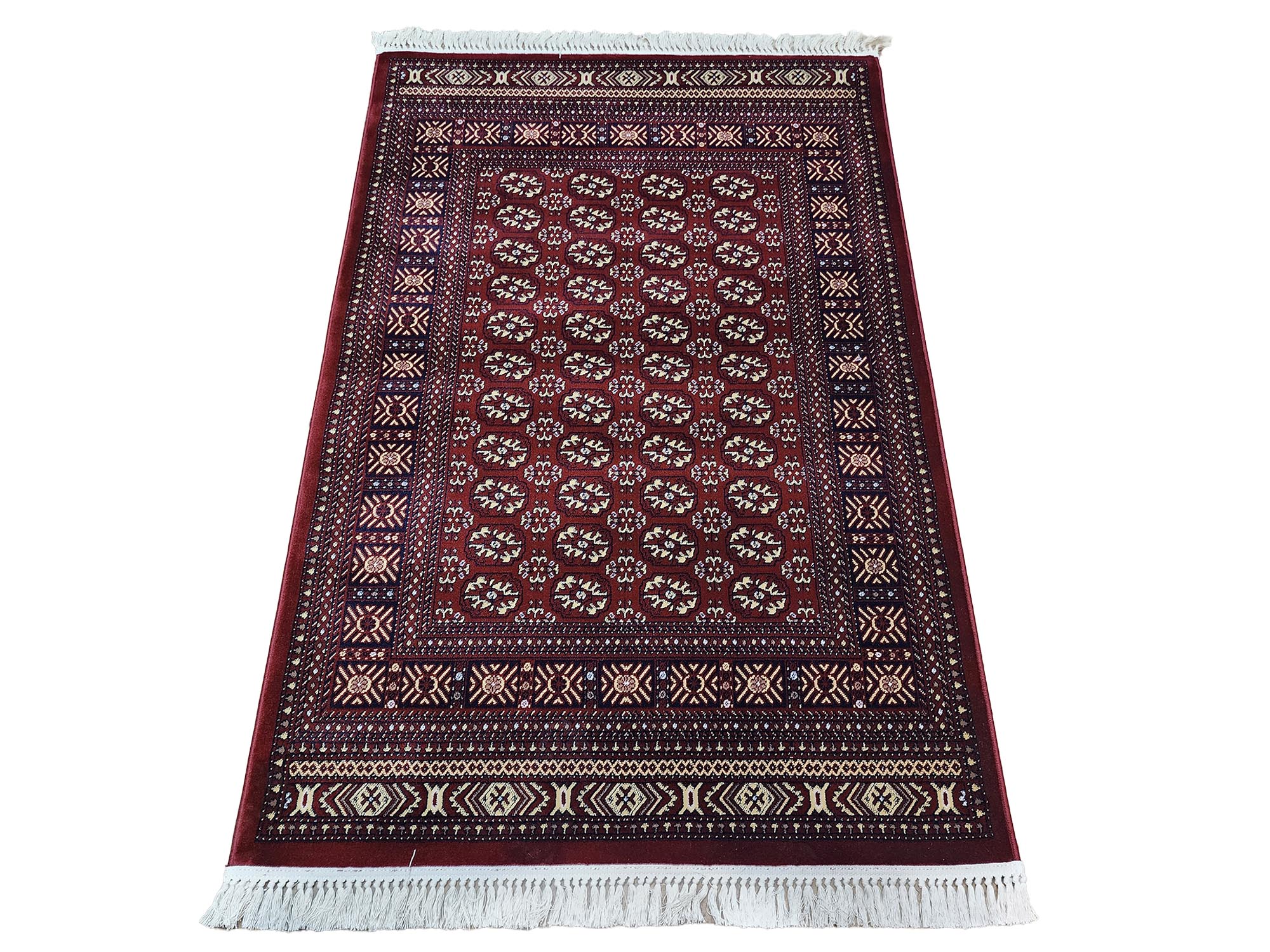 1360_MaroonBeige_180x120 1 Maroon Machine Made Carpet- Size: 180x120cm