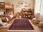 Maroon Machine Made Carpet- Size: 180x120cm