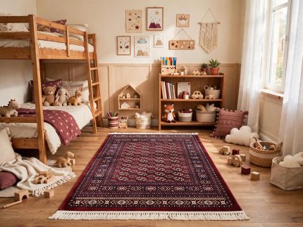 Maroon Machine Made Carpet- Size: 180x120cm