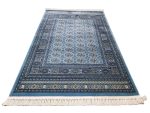 Beautiful Turkish Blue & Beige Oriental Machine Made Carpet 180x120cm - Image 3