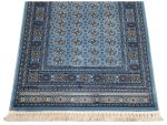 Beautiful Turkish Blue & Beige Oriental Machine Made Carpet 180x120cm - Image 5