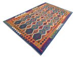 Incredible Colorful Afghan Choubi Kilim – Handmade Rug - 291 x 198 cm - Image 4