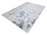 Turkish Abstract Grey and Blue Rug 290x200 CM - Image 4