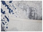 Turkish Abstract Grey and Blue Rug 290x200 CM - Image 6