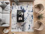 Modern Grey Blue carpet - Size 290x200cm (2x3meter)
