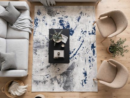 Modern Grey Blue carpet - Size 290x200cm (2x3meter)