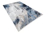 Stunning Turkish Abstract Grey and Navy Rug 290x200 CM - Image 4