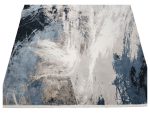 Stunning Turkish Abstract Grey and Navy Rug 290x200 CM - Image 5