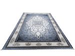 Turkish Persian Design Machine Made Carpet 290 x 200 CM – Blue & Cream Rug - Image 3