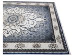 Turkish Persian Design Machine Made Carpet 290 x 200 CM – Blue & Cream Rug - Image 6