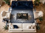 Blue Cream Carpet, size: 290x200cm