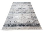 Beautiful Turkish Vintage Design Machine Made Rug 290 x 200 CM – Grey & Navy Carpet - Image 3