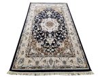 Stunning Persian Design Machine Made Carpet 290 x 200 CM – Navy & Cream Rug - Image 2