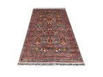 Burgundy rose color Afghan Handmade Carpet passage - 153x100 cm - Image 3