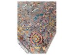 Afghan Ariana Handmade Wool Carpet – Grey Floral Design 162x104cm - Image 5
