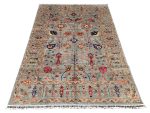 Afghan Handknotted Grey Carpet