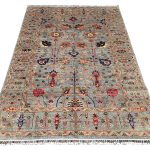 Afghan Handknotted Grey Carpet